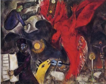 マルク・シャガール Painting - 『堕天使』現代マルク・シャガール